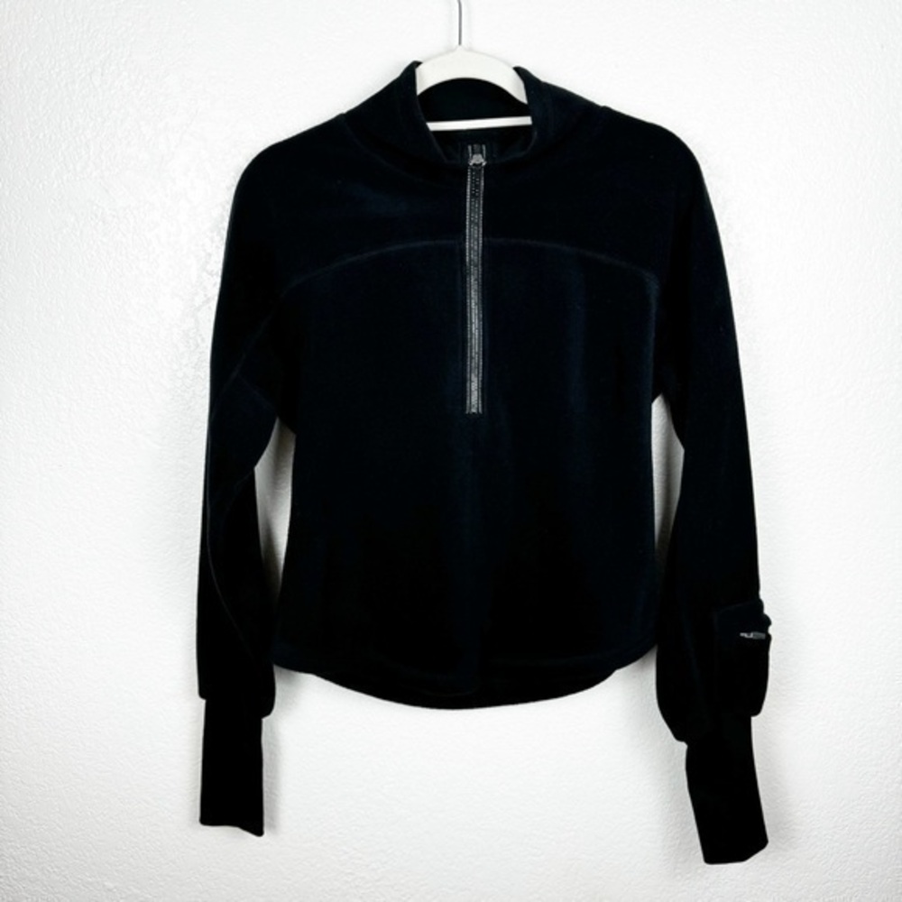 Free People Movement Black Soft Half Zip Sweater Size Medium
